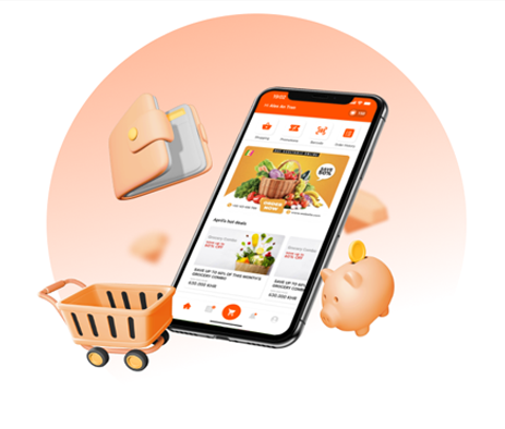 Express Market mobile application interface