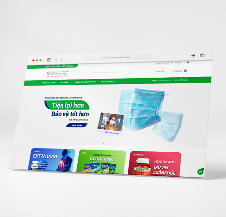 GoodPharma e-commerce website interface
